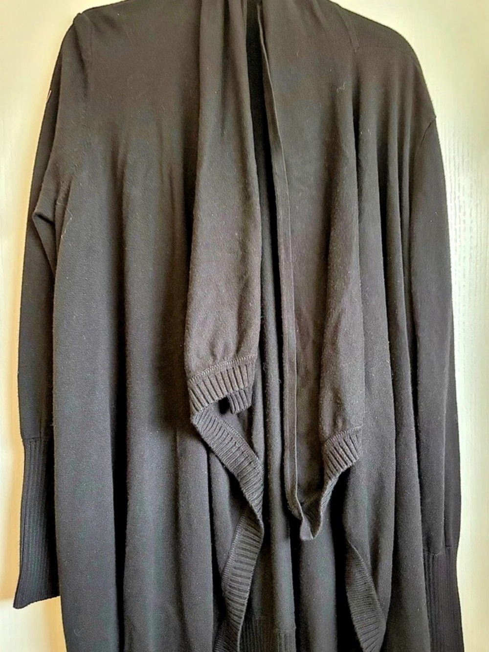 Calvin Klein Black Draped Front Cardigan